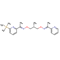 2d structure of 2-[(2E,6R,9E)-6-methyl-10-(pyridin-2-yl)-4,8-dioxa-3,9-diazaundeca-2,9-dien-2-yl]-6-(trimethylsilyl)pyridine