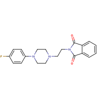 2d structure of 2-{2-[4-(4-fluorophenyl)piperazin-1-yl]ethyl}-2,3-dihydro-1H-isoindole-1,3-dione