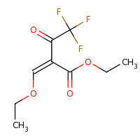 2d structure of ethyl (2Z)-2-(ethoxymethylidene)-4,4,4-trifluoro-3-oxobutanoate