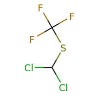 2d structure of [(dichloromethyl)sulfanyl]trifluoromethane