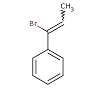 2d structure of (1-bromoprop-1-en-1-yl)benzene
