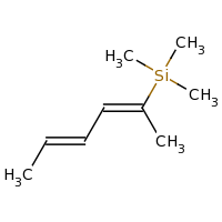 2d structure of (2E,4E)-hexa-2,4-dien-2-yltrimethylsilane