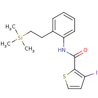 2d structure of 3-iodo-N-{2-[2-(trimethylsilyl)ethyl]phenyl}thiophene-2-carboxamide