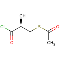 2d structure of (2S)-3-(acetylsulfanyl)-2-methylpropanoyl chloride