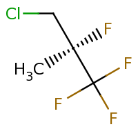 2d structure of (2S)-3-chloro-1,1,1,2-tetrafluoro-2-methylpropane