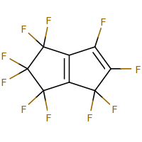 2d structure of 1,1,2,2,3,3,4,4,5,6-decafluoro-1,2,3,4-tetrahydropentalene