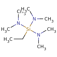 2d structure of [bis(dimethylamino)(ethyl)silyl]dimethylamine