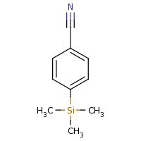 2d structure of 4-(trimethylsilyl)benzonitrile