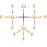 2d structure of [chlorobis(trifluorosilyl)methyl]trifluorosilane