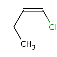 2d structure of (1Z)-1-chlorobut-1-ene
