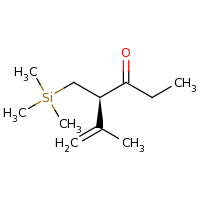 2d structure of (4R)-5-methyl-4-[(trimethylsilyl)methyl]hex-5-en-3-one