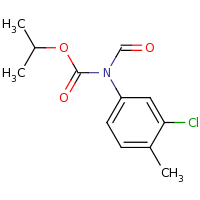 2d structure of propan-2-yl N-(3-chloro-4-methylphenyl)-N-formylcarbamate