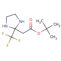 2d structure of tert-butyl 2-[2-(trifluoromethyl)imidazolidin-2-yl]acetate