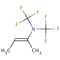 2d structure of (2E)-but-2-en-2-ylbis(trifluoromethyl)amine