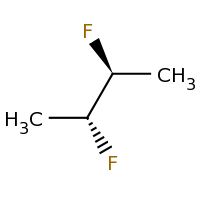 2d structure of (2R,3S)-2,3-difluorobutane