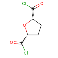 2d structure of (2R,5S)-oxolane-2,5-dicarbonyl dichloride