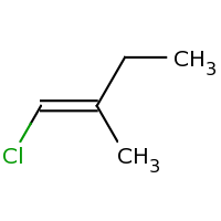 2d structure of (1E)-1-chloro-2-methylbut-1-ene