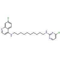 2d structure of 4-chloro-N-{10-[(7-chloroquinolin-4-yl)amino]decyl}pyrimidin-2-amine