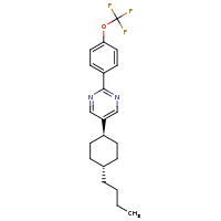2d structure of 5-(4-butylcyclohexyl)-2-[4-(trifluoromethoxy)phenyl]pyrimidine