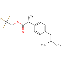 2d structure of 2,2,2-trifluoroethyl (2R)-2-[4-(2-methylpropyl)phenyl]propanoate