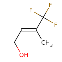 2d structure of (2E)-4,4,4-trifluoro-3-methylbut-2-en-1-ol