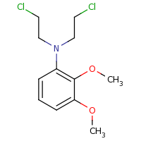 2d structure of N,N-bis(2-chloroethyl)-2,3-dimethoxyaniline