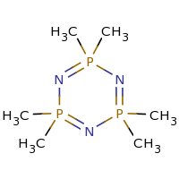2d structure of 2,2,4,4,6,6-hexamethyl-1,3,5,2$l^{5},4$l^{5},6$l^{5}-triazatriphosphinine