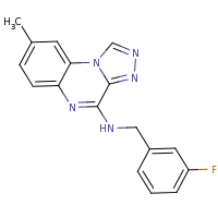 2d structure of N-[(3-fluorophenyl)methyl]-8-methyl-[1,2,4]triazolo[4,3-a]quinoxalin-4-amine