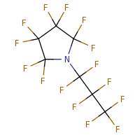 2d structure of 2,2,3,3,4,4,5,5-octafluoro-1-(1,1,2,2,3,3,3-heptafluoropropyl)pyrrolidine