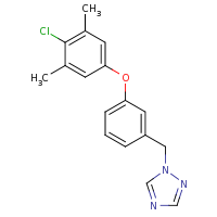 2d structure of 1-{[3-(4-chloro-3,5-dimethylphenoxy)phenyl]methyl}-1H-1,2,4-triazole