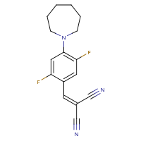2d structure of 2-{[4-(azepan-1-yl)-2,5-difluorophenyl]methylidene}propanedinitrile