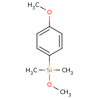 2d structure of methoxy(4-methoxyphenyl)dimethylsilane