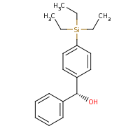 2d structure of (R)-phenyl[4-(triethylsilyl)phenyl]methanol