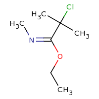 2d structure of ethyl 2-chloro-N,2-dimethylpropanecarboximidate