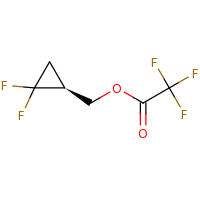 2d structure of [(1S)-2,2-difluorocyclopropyl]methyl 2,2,2-trifluoroacetate