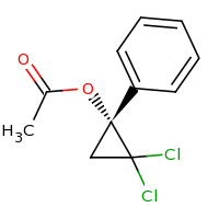 2d structure of (1R)-2,2-dichloro-1-phenylcyclopropyl acetate