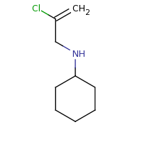 2d structure of N-(2-chloroprop-2-en-1-yl)cyclohexanamine