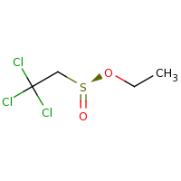 2d structure of (S)-(ethyl 2,2,2-trichloroethane-1-sulfinate)