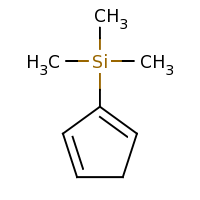 2d structure of cyclopenta-1,4-dien-1-yltrimethylsilane