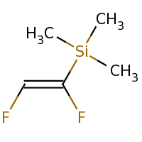 2d structure of [(E)-1,2-difluoroethenyl]trimethylsilane