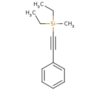 2d structure of diethyl(methyl)(2-phenylethynyl)silane