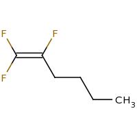 2d structure of 1,1,2-trifluorohex-1-ene