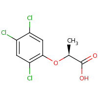 2d structure of (2S)-2-(2,4,5-trichlorophenoxy)propanoic acid