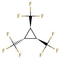2d structure of 1,2,3-tris(trifluoromethyl)cyclopropane