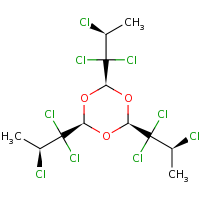 2d structure of 2,4,6-tris[(2S)-1,1,2-trichloropropyl]-1,3,5-trioxane