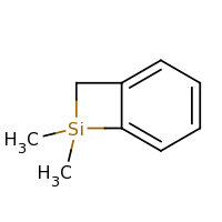 2d structure of 7,7-dimethyl-7-silabicyclo[4.2.0]octa-1,3,5-triene