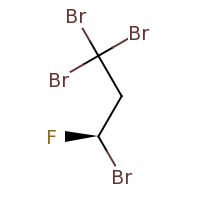 2d structure of (3R)-1,1,1,3-tetrabromo-3-fluoropropane