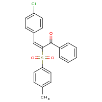 2d structure of (2E)-3-(4-chlorophenyl)-2-[(4-methylbenzene)sulfonyl]-1-phenylprop-2-en-1-one