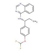 2d structure of N-[(1R)-1-[4-(difluoromethoxy)phenyl]propyl]quinazolin-4-amine