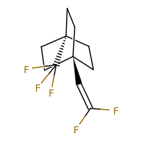 2d structure of 1-(2,2-difluoroethenyl)-4-(trifluoromethyl)bicyclo[2.2.2]octane